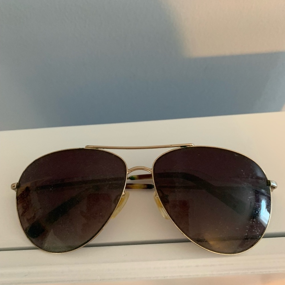 Brown and gold aviators